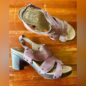 Dansko Women’s Purple Leather Nina Slingback Heels EU Size 41